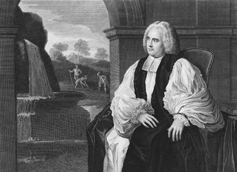 Der rechte ehrwürdige George Berkeley, verstorbener Lordbischof von Cloyne in Irland, graviert von William Skelton, 1800